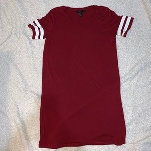 Forever 21 Maroon T-shirt Dress